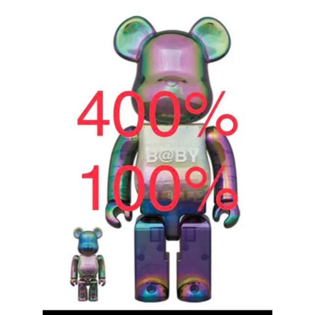 MEDICOMTOYBE@RBRICK CLEAR BLACK CHROME 100% & 400%