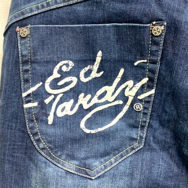 Ed Hardy(エドハーディー)のEd Hardy エドハーディー ペイント・刺繍 デニムパンツ  ビッグロゴ メンズのパンツ(デニム/ジーンズ)の商品写真