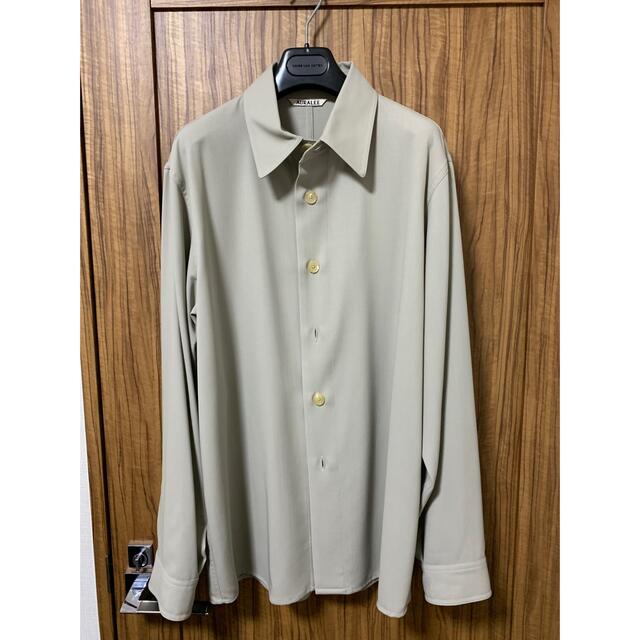 Auralee 20ssHARD TWIST WOOL DOBBY SHIRTS - シャツ