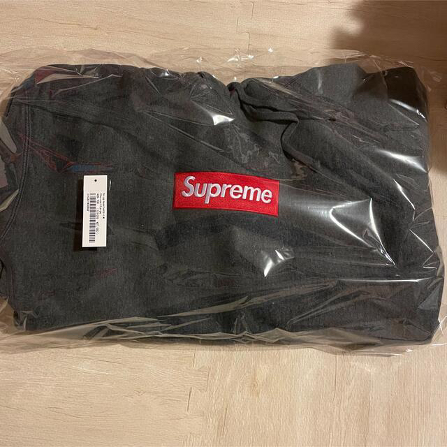 SUPREME Box Logo Hooded Charcoal L