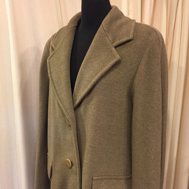 Max Mara(マックスマーラ)のMaxMara マックスマーラ ウール コート ベージュ SIZE 42 レディースのジャケット/アウター(チェスターコート)の商品写真