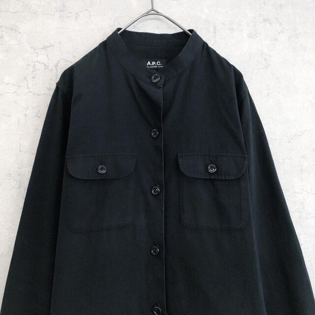 A.P.C(アーペーセー)のnagiccoさま★ A.P.C Uネック ノーカラー ボタンシャツ ワンピース レディースのワンピース(ひざ丈ワンピース)の商品写真