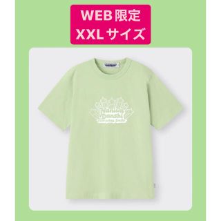 ジーユー(GU)のなにわ男子　GU 大橋和也　Tシャツ　コットンクルーネックT グリーン(アイドルグッズ)