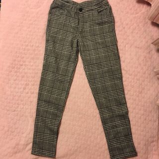 ブランディーメルビル(Brandy Melville)のチェック パンツ ストレッチ(クロップドパンツ)