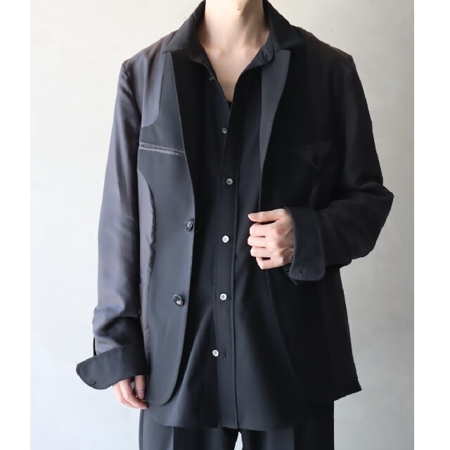 身幅56ｃｍsacai 21aw  Wool Knit × Suiting Jacket