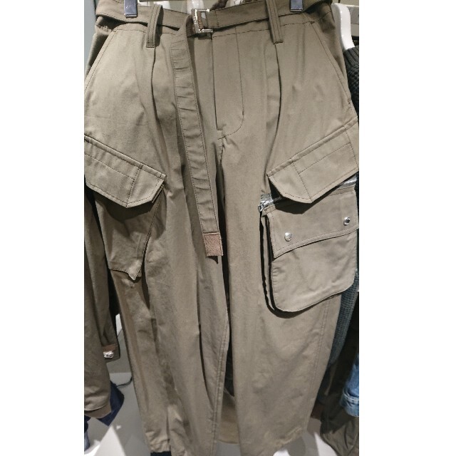 sacai Cotton Oxford x Grosgrain Pants クーポン最安値 メンズ