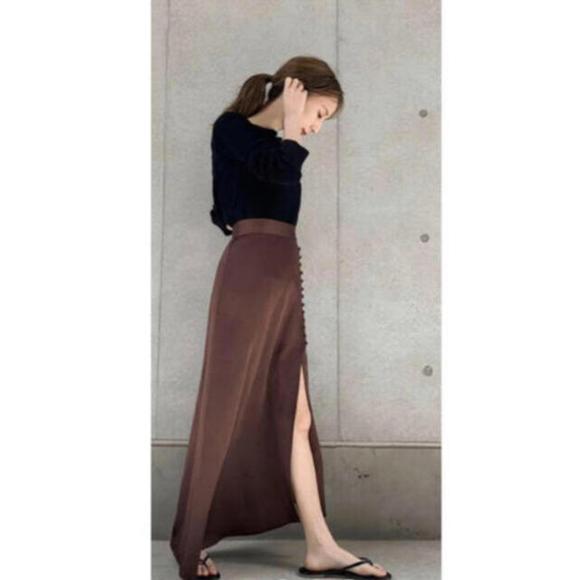 ポリエステル100%louren mermaid slit skirt