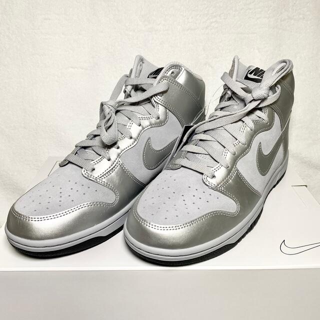 NIKE DUNK HIGH ナイキ ダンク ハイ カスタム シルバー/ブラック