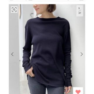 アパルトモンドゥーズィエムクラス(L'Appartement DEUXIEME CLASSE)のL'Appartement Rib L/S T-SH  ネイビー(カットソー(長袖/七分))