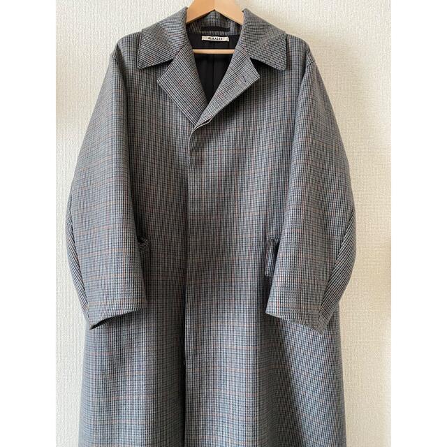 AURALEE 18aw DOUBLE FACE CHECK LONG COAT