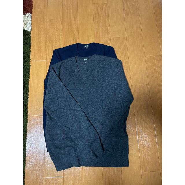 UNIQLO(ユニクロ)のユニクロ　カシミヤセーター2枚セット メンズのトップス(ニット/セーター)の商品写真