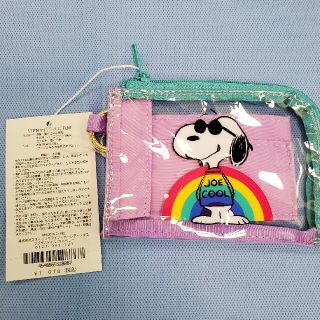 スヌーピー(SNOOPY)のスヌーピー カードポーチ パープル(キャラクターグッズ)