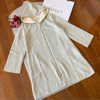 フォクシー(FOXEY)のご専用　FOXEY✨　新品同様✨　超素敵　カシミヤ混ジップニットロングフーディ(パーカー)