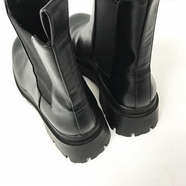 ZARA(ザラ)のザラ ZARA サイドゴアブーツ ショート 黒 ブラック 38 1213 レディースの靴/シューズ(ブーツ)の商品写真