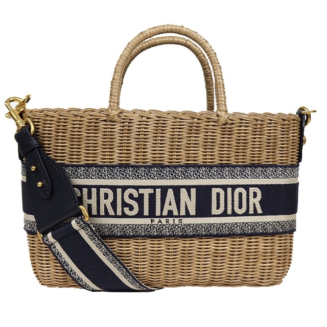 約12cm開閉式クリスチャン・ディオール Christian Dior ウィッカー　バ