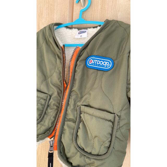 OUTDOOR(アウトドア)のアウター　OUTDOOR　70 80   ボア　ショート丈　カーキ キッズ/ベビー/マタニティのベビー服(~85cm)(ジャケット/コート)の商品写真