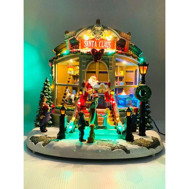 【 美品 】Santa's Toy Shop 8曲入り オルゴール付き ジオラマ