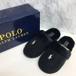 ポロラルフローレン(POLO RALPH LAUREN)のムートン スリッパ POLO RALPH LAUREN 22.5cm ブラック(スリッパ/ルームシューズ)