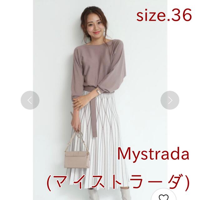 Apuweiser-riche(アプワイザーリッシェ)のMystrada  マイストラーダ　ニット ワンピース ニットワンピ ワンピ レディースのワンピース(ひざ丈ワンピース)の商品写真