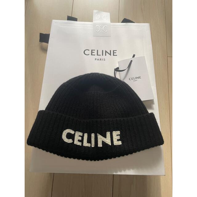 【正規品】CELINE ロゴ ウール ニット帽 ビーニー