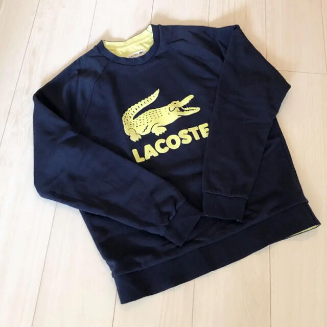 LACOSTE ラコステ　ビッグロゴプリント　クルーネック　スウェット