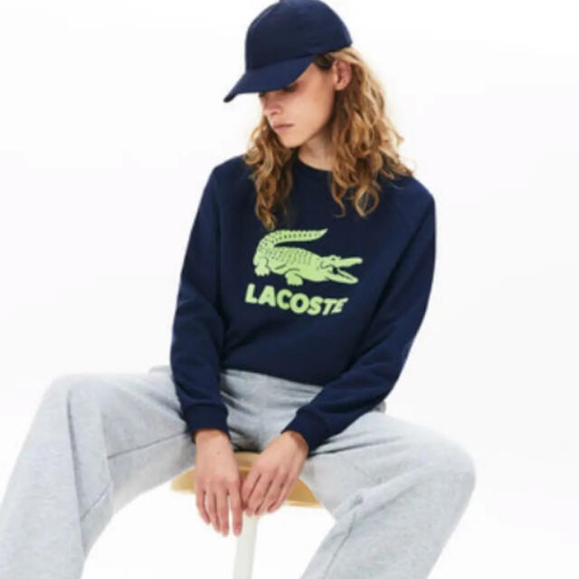 LACOSTE - LACOSTE ラコステ ビッグロゴプリント クルーネック