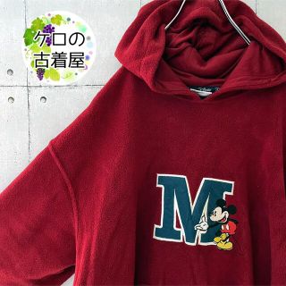 ディズニー(Disney)の【訳あり】USA輸入　ディズニー　ミッキー　刺繍　フリース　パーカー(パーカー)