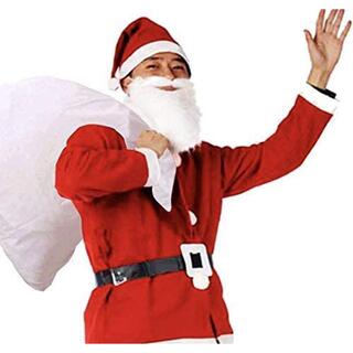 サンタクロース　コスチューム　大人用　5点セット　コスプレ　クリスマス　服(衣装一式)