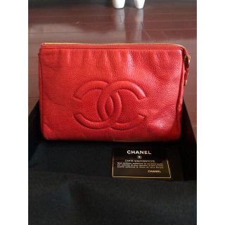 シャネル(CHANEL)のシャネル　キャビアスキンポーチ(ポーチ)