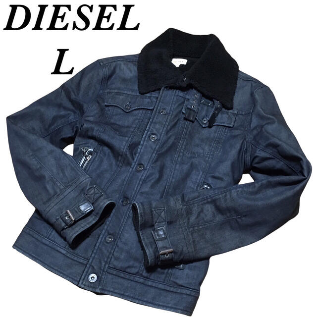 DIESEL＊ディーゼル　チェック柄ボアブルゾン　サイズS