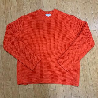 ビューティアンドユースユナイテッドアローズ(BEAUTY&YOUTH UNITED ARROWS)のバルキーワッフルニット@オレンジ(ニット/セーター)