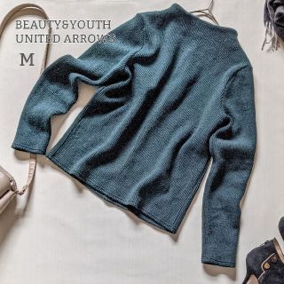 ビューティアンドユースユナイテッドアローズ(BEAUTY&YOUTH UNITED ARROWS)のユナイテッドアローズ✾クルーネックセーター 深緑 ダークグリーン♡キレイめ(ニット/セーター)