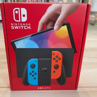 ニンテンドースイッチ(Nintendo Switch)の訳あり　Nintendo Switch  ネオンブルーレッド有機ELモデル(家庭用ゲーム機本体)