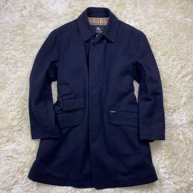 BURBERRY Black Label ステンカラーコート 紺 Mの通販 by 古着屋karasu アウトレットセール格安 BURBERRY BLACK LABEL バーバリー テーラード L 3008 テーラードジャケット