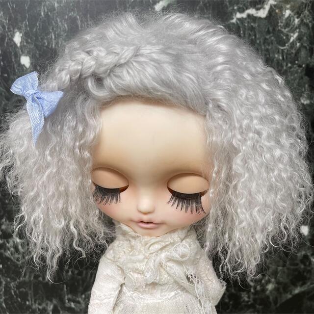 blythe _w-477プラチナライトグレー⭐️チベットラムウィッグ