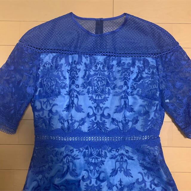 celford オーナメント刺繍ワンピースドレス ブルー - ロングワンピース