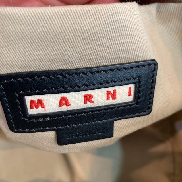 MARNI マルニ グロッシーグリップ ストライプトートバッグ  S 6