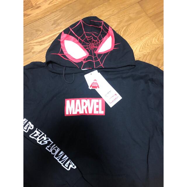 MARVEL(マーベル)のとげ次郎様専用　スパイダーマン豪華4面プリ、大きい4L被りパーカーTシャツ メンズのトップス(パーカー)の商品写真