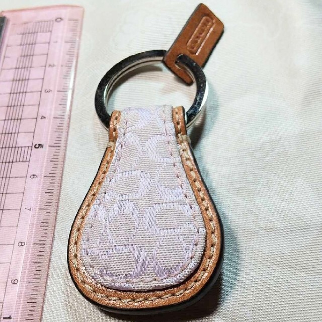 COACH コーチ キーリング/キーホルダー、シグネチャー、ピンク 2022新