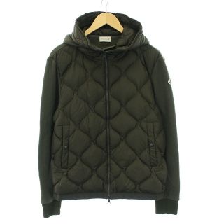 モンクレール(MONCLER)のモンクレール 2017 ダウンジャケット ジップアップ ナイロン L カーキ(ダウンジャケット)