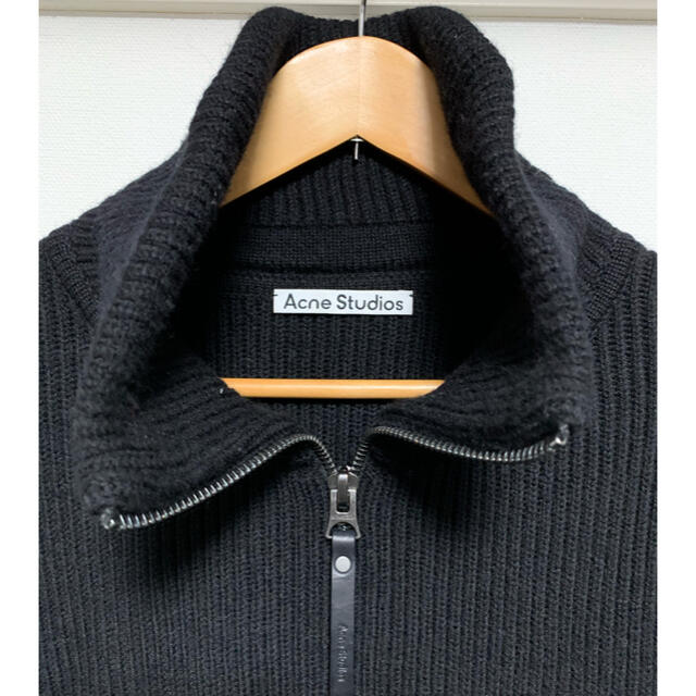 都内から即発送Acne Studios ハーフジップリブ編みセーター ブラック 1