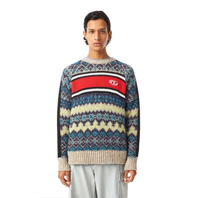 DIESEL ニット ジャガード ブルー XXL ディーゼル | www.innoveering.net