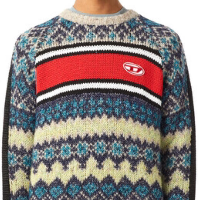 DIESEL ニット ジャガード ブルー XXL ディーゼル | www.jarussi.com.br
