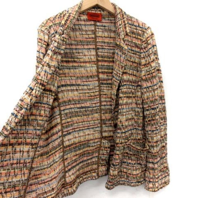 MISSONI(ミッソーニ)のミッソーニ テーラードジャケット シングル リネン混 48 L マルチカラー レディースのジャケット/アウター(その他)の商品写真