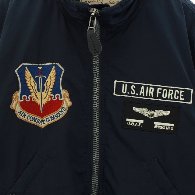 アヴィレックス アメリカ空軍70周年記念 MA-1 ジャケット ワッペン M 紺