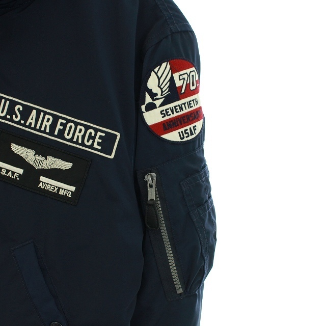 アヴィレックス アメリカ空軍70周年記念 MA-1 ジャケット ワッペン M 紺