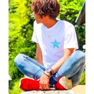 ロンハーマン(Ron Herman)のDrawing STAR Tシャツ スター キムタク着 ロンハーマン Lサイズ(Tシャツ/カットソー(半袖/袖なし))