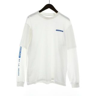 シュプリーム(Supreme)のシュプリーム 21SS Tシャツ カットソー ロンT 長袖 S 白 水色 (Tシャツ/カットソー(七分/長袖))