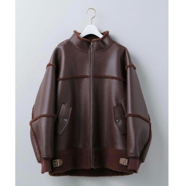 BEAUTY&YOUTH UNITED ARROWS - 6(ROKU) FAKE LEATHER×BOA ZIP BLOUSON
