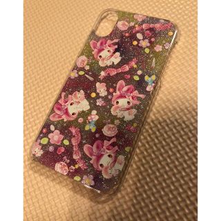 マイメロディ(マイメロディ)のiPhoneX/XS用 マイメロラメハードケース(iPhoneケース)